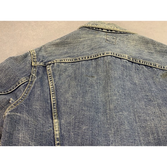 VTG 60's Lee 101-J SANFORIZED UNION MADE Denim Jacket Light Wash 40 R - Picture 10 of 12